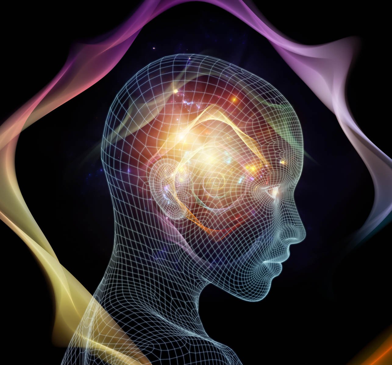 Медитация мозг. Мощная интуиция. Интуиция. Человеческое сознание. Интуитивный разум.